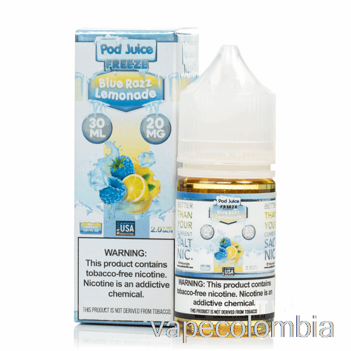 Vape Kit Completo Frozen Blue Razz Limonada - Jugo De Vaina - 30ml 55mg